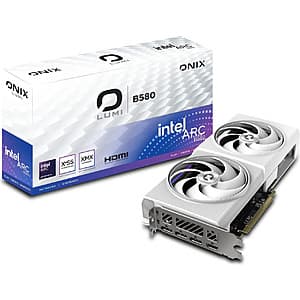 ONIX LUMI Arc B580 12GB GDDR6 Graphics Card + Intel Holiday Bundle 2025 (PCDD) $240 + Free Shipping