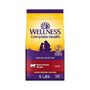 5-Lbs Wellness Complete Health Adult Dry Dog Food (Beef & Barley Recipe) $9.25 w/ Subscribe & Save