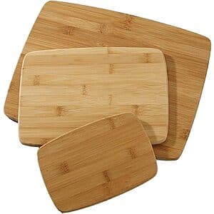 3-Piece Farberware Kitchen Bamboo Cutting Board Set (11x14", 8x10" & 8x5.5") $8.20