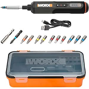 Worx 4V 3-Speed 1/4" Cordless Electric Screwdriver w/ Storage Box $20 + Free Shipping