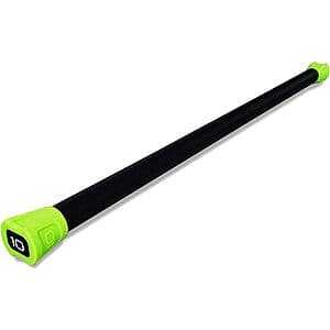 CAP Barbell Weighted Workout Bar (Green, 10-Lbs.) $25