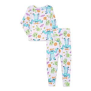 2-Piece Toddlers' Halloween Pajama Top and Pants Set (12M to 3T, 3 Styles) $4