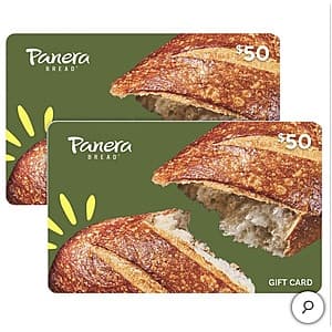 Costco Members: 2-Pk $50 Panera Bread eGift Card (Email Delivery) $80