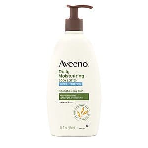 18-Oz Aveeno Daily Moisturizing Body Lotion (Sheer Hydration) $5.56 w/ S&S + Free Shipping w/ Prime or on $35+