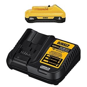 DEWALT 20V MAX 4Ah Battery Compact Starter Kit w/ Charger $63.75 + Free S&H