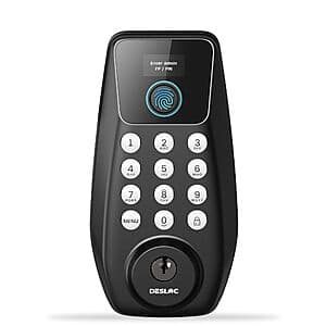 DESLOC Fingerprint Keyless Entry Door Lock: w/ Handle $45, w/ Lever $35, Deadbolt $30 + Free S&H