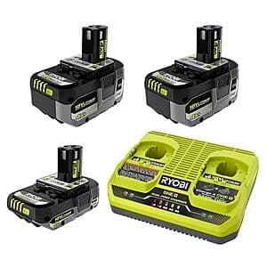 Ryobi One+ 18V 2x 4Ah HP Batteries + 1x 2Ah HP Battery & Dual Port Charger $109 + Free Shipping