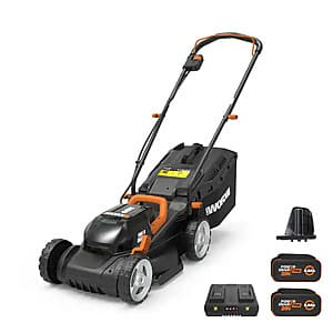 WORX 40V 14" Lawn Mower w/ Grass Collection Bag, Mulcher, 2x 4.0Ah Batteries + Charger $129 & More + Free S/H