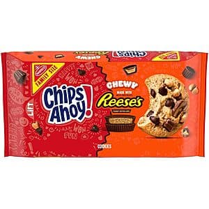 14.25-Oz Chips Ahoy! Chewy Chocolate Chip Cookies w/ Reese's Peanut Butter Cups $2.55 w/ S&S