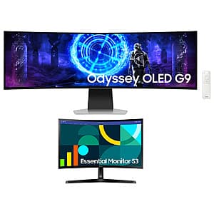 EPP/EDU: Samsung Monitor Bundle: 49" Odyssey OLED G9 G95SD + 24" Essentials S3 S36GD $980 + Free Shipping