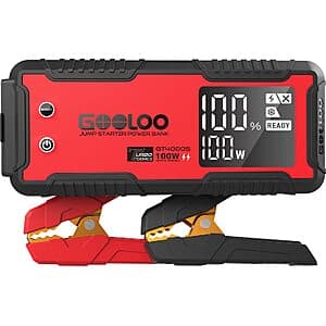 GOOLOO 4000A Jump Starter w/ 100W Charging $80 + Free S&H