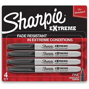 4-Count Sharpie Extreme Fine Point Permanent Markers (Black) $2.80 w/ Subscribe & Save