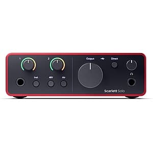 Focusrite Scarlett Solo 4th Gen USB Audio Interface $130 + Free S/H