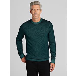 Joseph Abboud Men's 100% Merino Wool Crewneck Sweater (Sea Moss or Blue) $17 + Free S&H