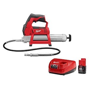 Milwaukee M12 12V Grease Gun w/ 2.0Ah Battery & Charger Starter Kit $99 + Free Shipping