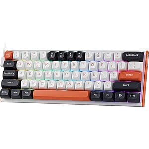 60% 61-Key Redragon K683 Magnetic Hall Effect Wired Keyboard (Orange, HE Switch) $27