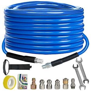 50' Xiny Tool Sewer Jetter Kit for Pressure Washer $19.65