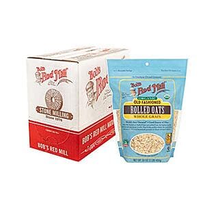4-Pk 16-Oz Bob's Red Mill Organic Old Fashioned Rolled Oats $9 w/ S&S