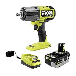 RYOBI 18V Brushless 1/2 in. High Torque Impact Wrench Kit with 4.0 Battery and Charger $159.99