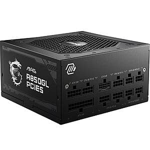 850W MSI MAG A850GL PCIE5 ATX 3.0 Fully Modular 80+ Gold Power Supply $73.60 + Free Shipping