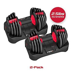 2-Pack FitRx SmartBell Quick Select Adjustable Dumbbells (5-25-lbs) $130 + Free Shipping