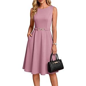 Grace Karin Women's Midi Flowy Sleeveless Dress (2 colors) $16 + Free S&H