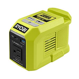 Factory Blemished: RYOBI 150W Portable Battery Inverter Power Source (Tool Only) $39 + Free S&H