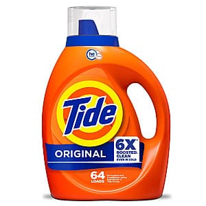 80-fl-oz Tide Original HE Liquid Laundry Detergent $8 & More + Free Store Pickup