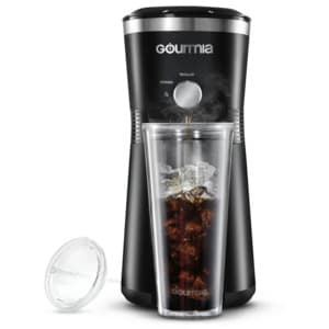 Gourmia Iced Coffee Maker with 25-Oz Reusable Tumbler (Black) $9.50