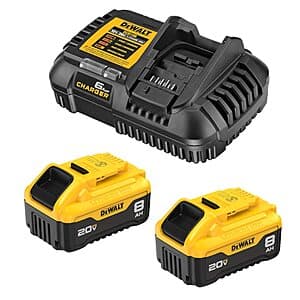 2-Pack DeWALT 20V 8Ah Batteries w/ Charger $149 + Free Shipping