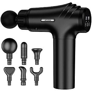 Prime Members: AYURA 30-Speed Deep Tissue Massage Gun w/ 6 Attachments (Black) $17 + Free Shipping