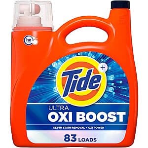 117oz. Tide Ultra Oxi Boost Liquid Laundry Detergent w/ Extra Oxi (83 Loads) $10.65 w/ Subscribe & Save