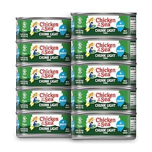 10-Pack 5-Oz Chicken of the Sea Chunk Light Tuna in Water $6.45 w/ Subscribe & Save