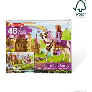 48-Piece Melissa & Doug: Fairy Tale Castle Jumbo Floor Jigsaw Puzzle $5.75 & More