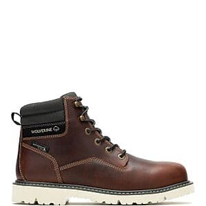Wolverine Men's 6" Revival Soft Toe Work Boot (Rust or Dark Brown) $48.75