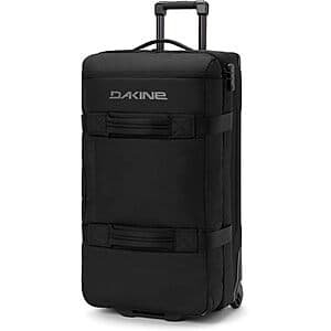 Dakine Split Roller 110L two-wheel travel luggage in carbon heather color with durable construction.
