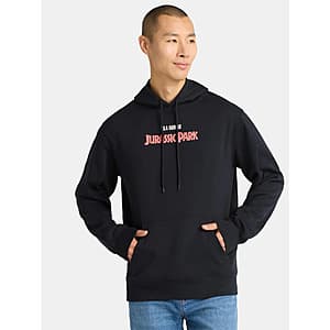 Jurassic Park Men's and Big Men's Graphic Hoodie (Black) $11.05