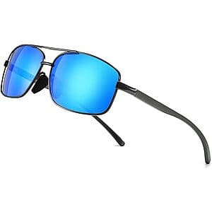 SUNGAIT Men's Ultra Lightweight Rectangular Polarized Sunglasses (Various) from $6.80