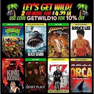 Digital 4K/HD Paramount Films: 4K: Indiana Jones, A Quiet Place, TMNT, D&D 2 for $9 & More