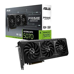 Prime Members: ASUS PRIME GeForce RTX 5070 12GB GDDR7 Graphics Card $540 + Free Shipping