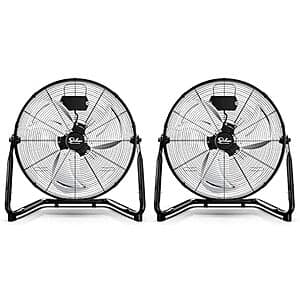 2-Pack Simple Deluxe 18" 3-Speed High Velocity Heavy Duty Metal Floor Fans $65 + Free Shipping