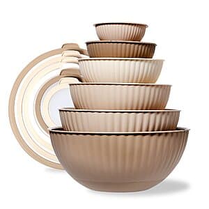 Select Locations: 12-Pc Cook with Color Silicone Base Mixing Bowl & Lids Set (Various) $11.95