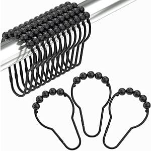 12-Ct Amazer Shower Curtain Hooks from $2.75
