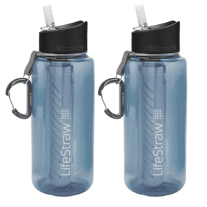 2-Pack 22-Oz Lifestraw Go Leakproof Water Filter Bottles w/ Straw Top (Blue) $30 & More + Free S/H