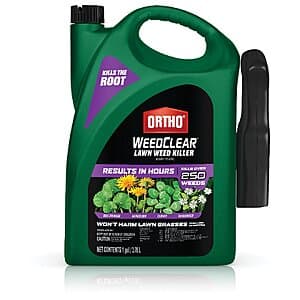 Ortho WeedClear 1-gallon weed killer bottle with attached trigger sprayer.