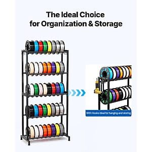 Prime Members: 5-Tier VEVOR 3D Printer Filament Storage Rack $34.55 + Free S&H