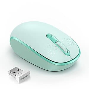 TECKNET Wireless Mouse for Laptop (Mint Green) $3.55