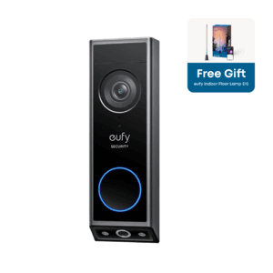 eufy E340 Battery Powered Video Doorbell (Black) + eufy E10 Indoor Floor Lamp $120 + Free S/H