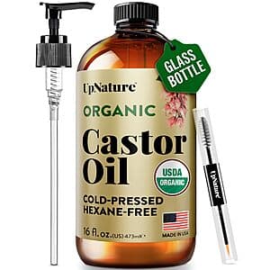 16-Oz UpNature Organic Castor Oil Glass Bottle $9.35 w/ Subscribe & Save