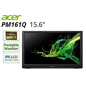 Refurb: 15.6" Acer PM161Q 1080p 60Hz Portable Monitor $32 + Free S&H
